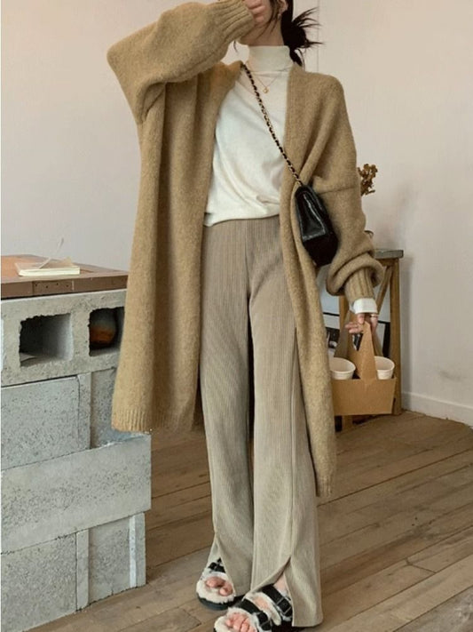 Oversized long Knitted Cardigan – Casual Winter Sweater