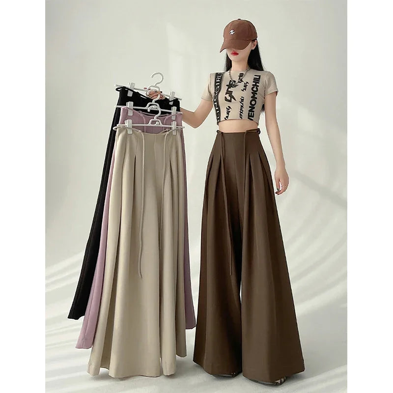 High-Waist Wide-Leg Pants – Elegant Streetwear Trousers