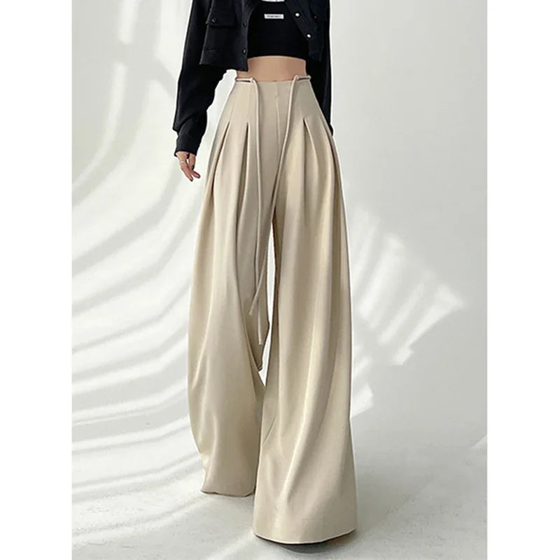 High-Waist Wide-Leg Pants – Elegant Streetwear Trousers