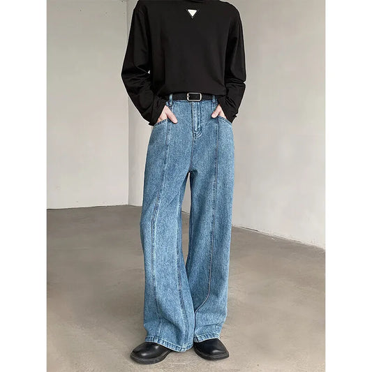 Men's Oversized Retro Baggy Jeans – Wide-Leg Streetwear Denim