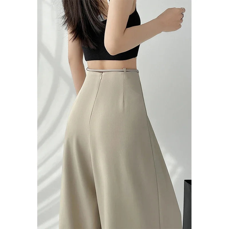 High-Waist Wide-Leg Pants – Elegant Streetwear Trousers