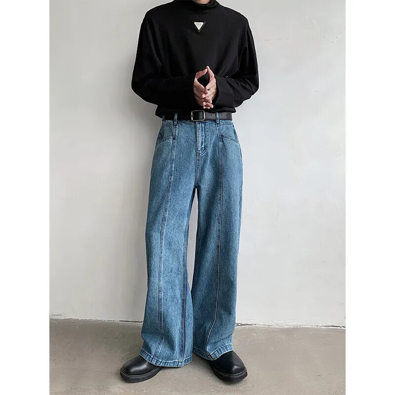 Men's Oversized Retro Baggy Jeans – Wide-Leg Streetwear Denim