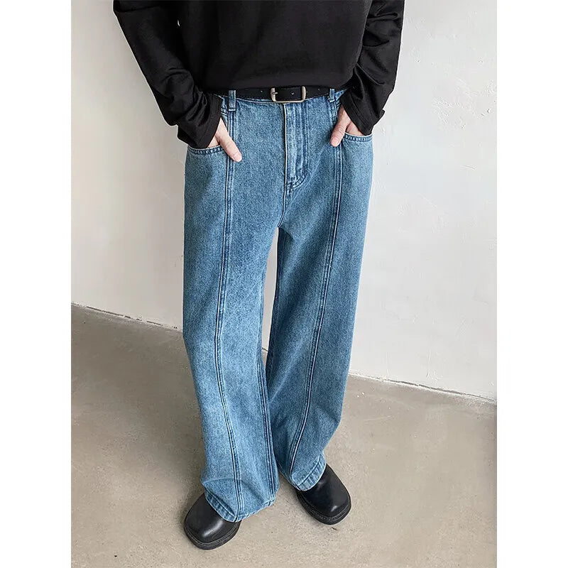 Men's Oversized Retro Baggy Jeans – Wide-Leg Streetwear Denim