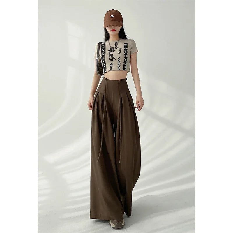 High-Waist Wide-Leg Pants – Elegant Streetwear Trousers