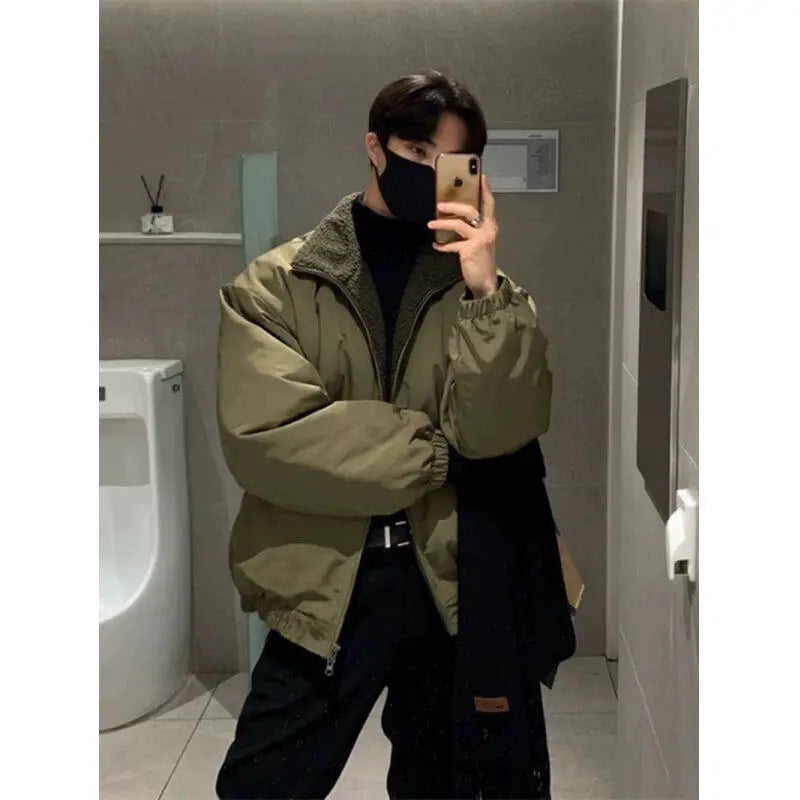 Thick Bomber Jacket – Warm Korean Streetwear