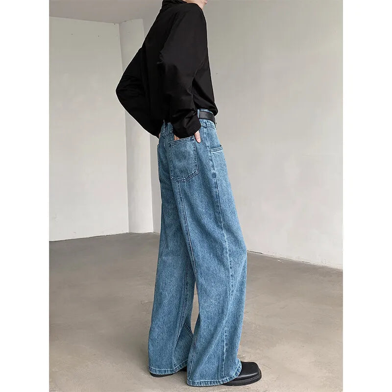 Men's Oversized Retro Baggy Jeans – Wide-Leg Streetwear Denim