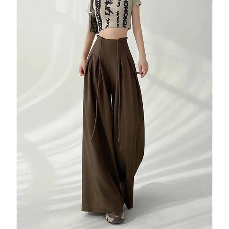 High-Waist Wide-Leg Pants – Elegant Streetwear Trousers